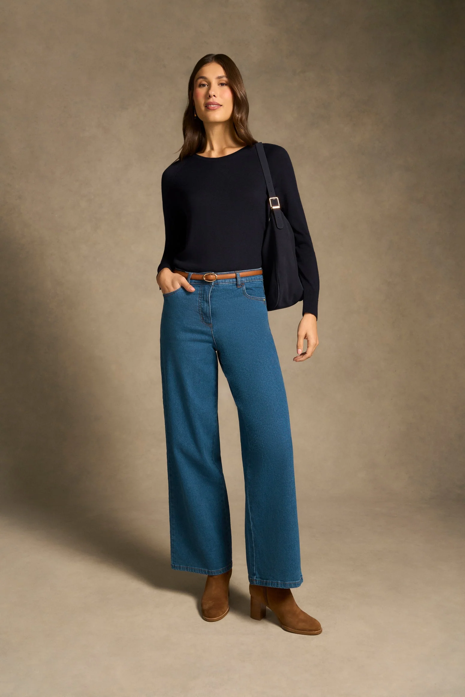 Extra Fine Merino Jumper - French Navy - Image 6