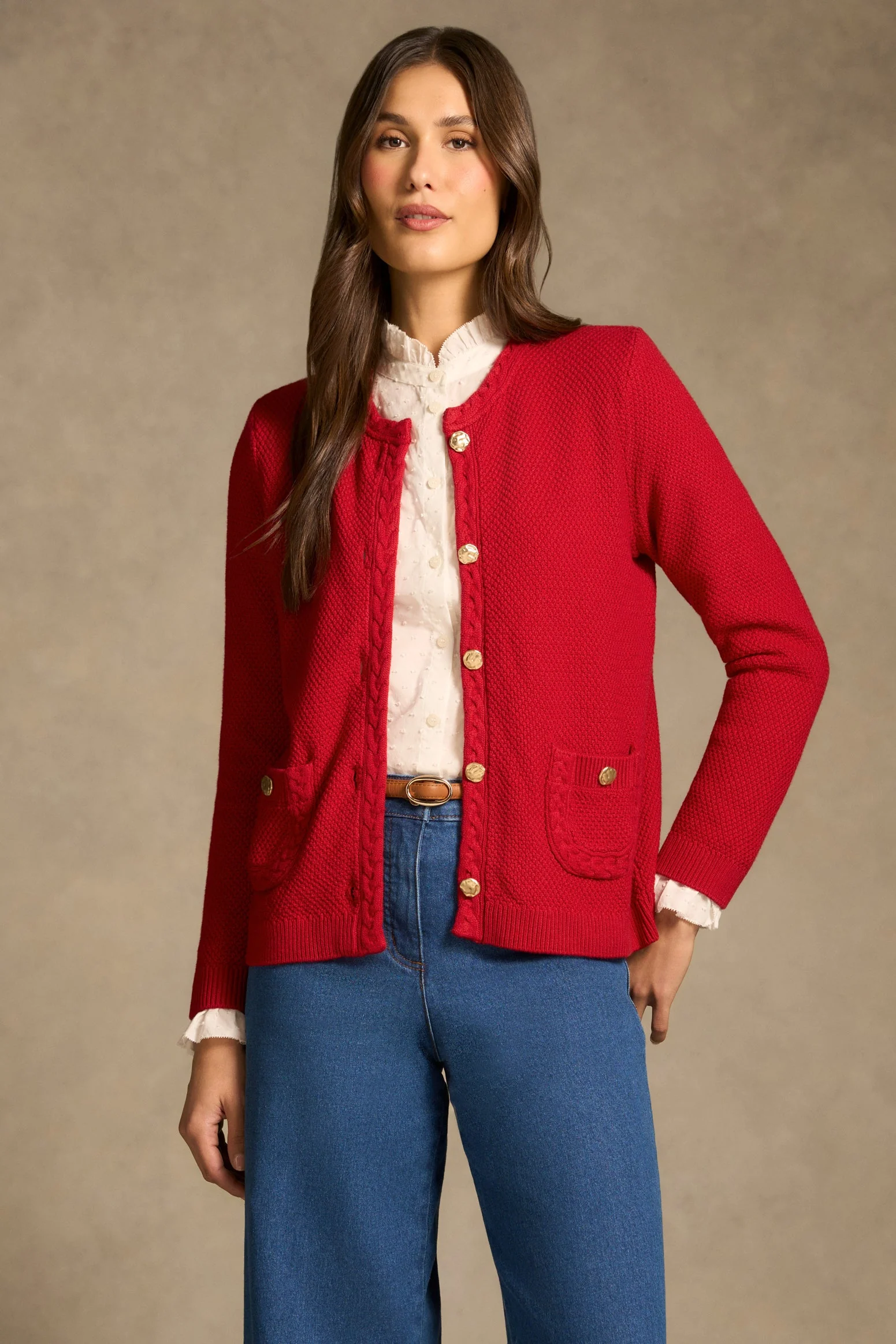 Milano Knit Jacket - Rouge
