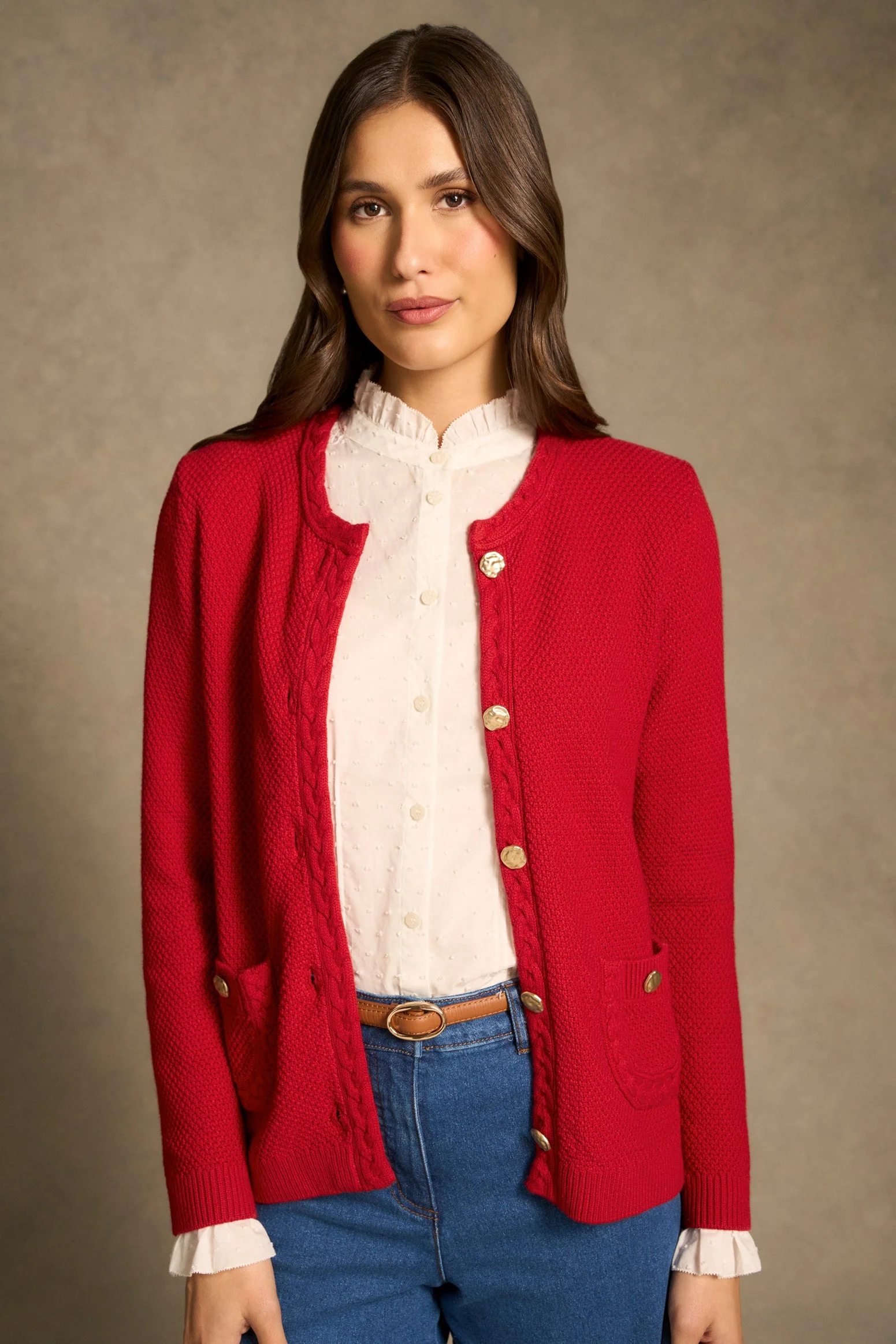 Milano Knit Jacket - Rouge - Image 3