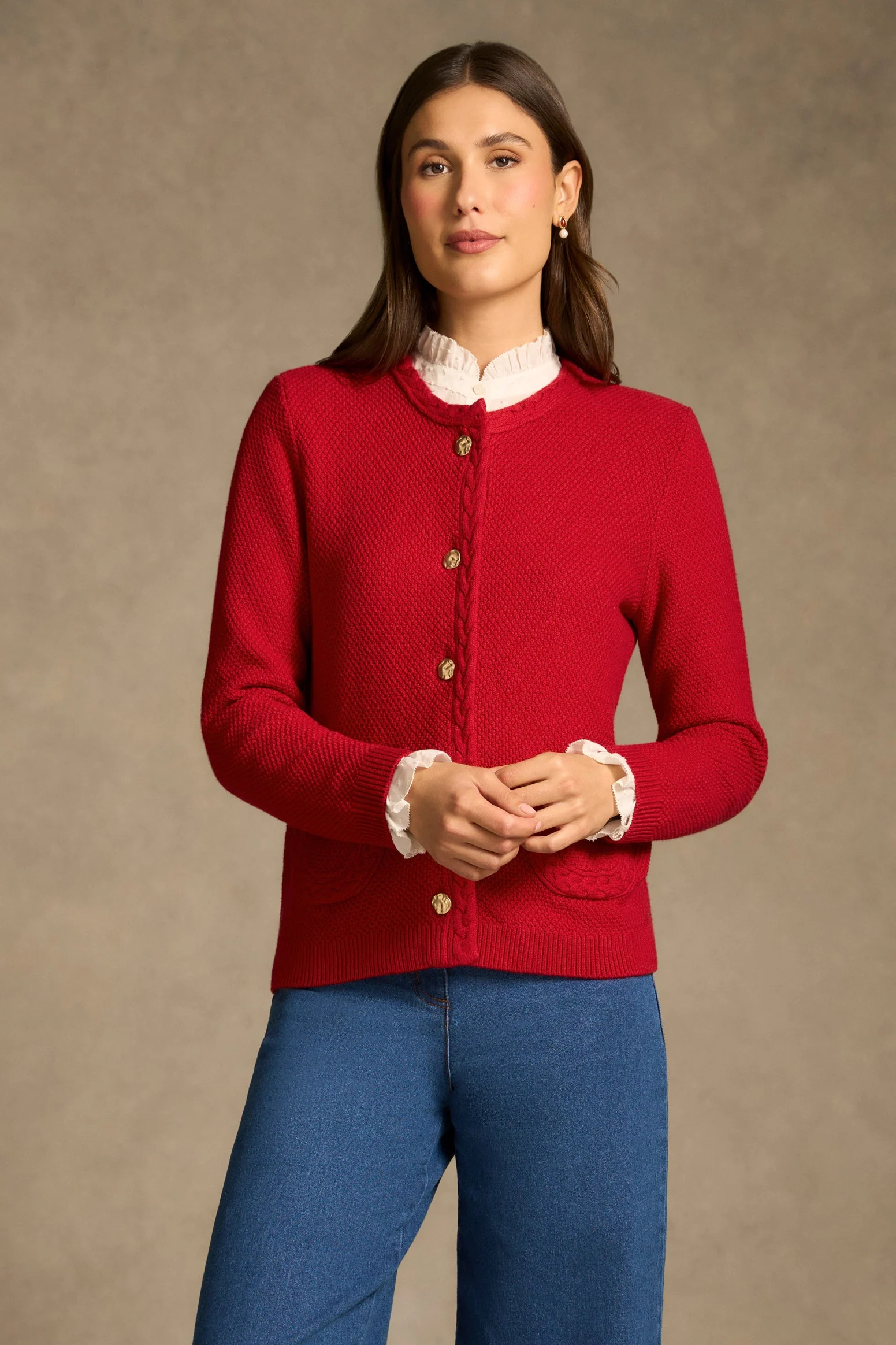 Milano Knit Jacket - Rouge - Image 5