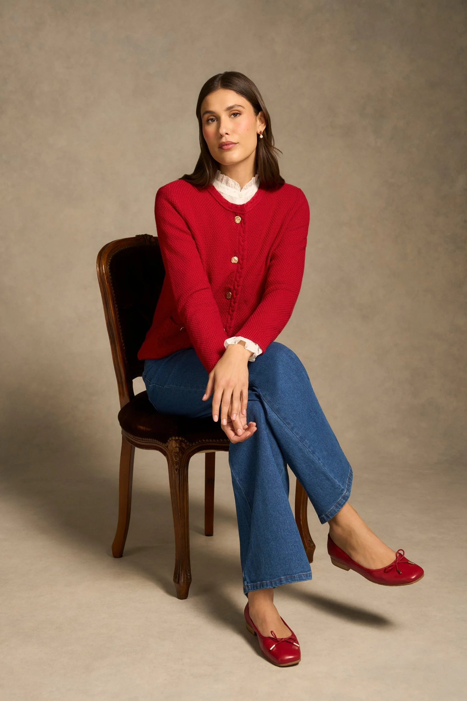 Milano Knit Jacket - Rouge - Image 6