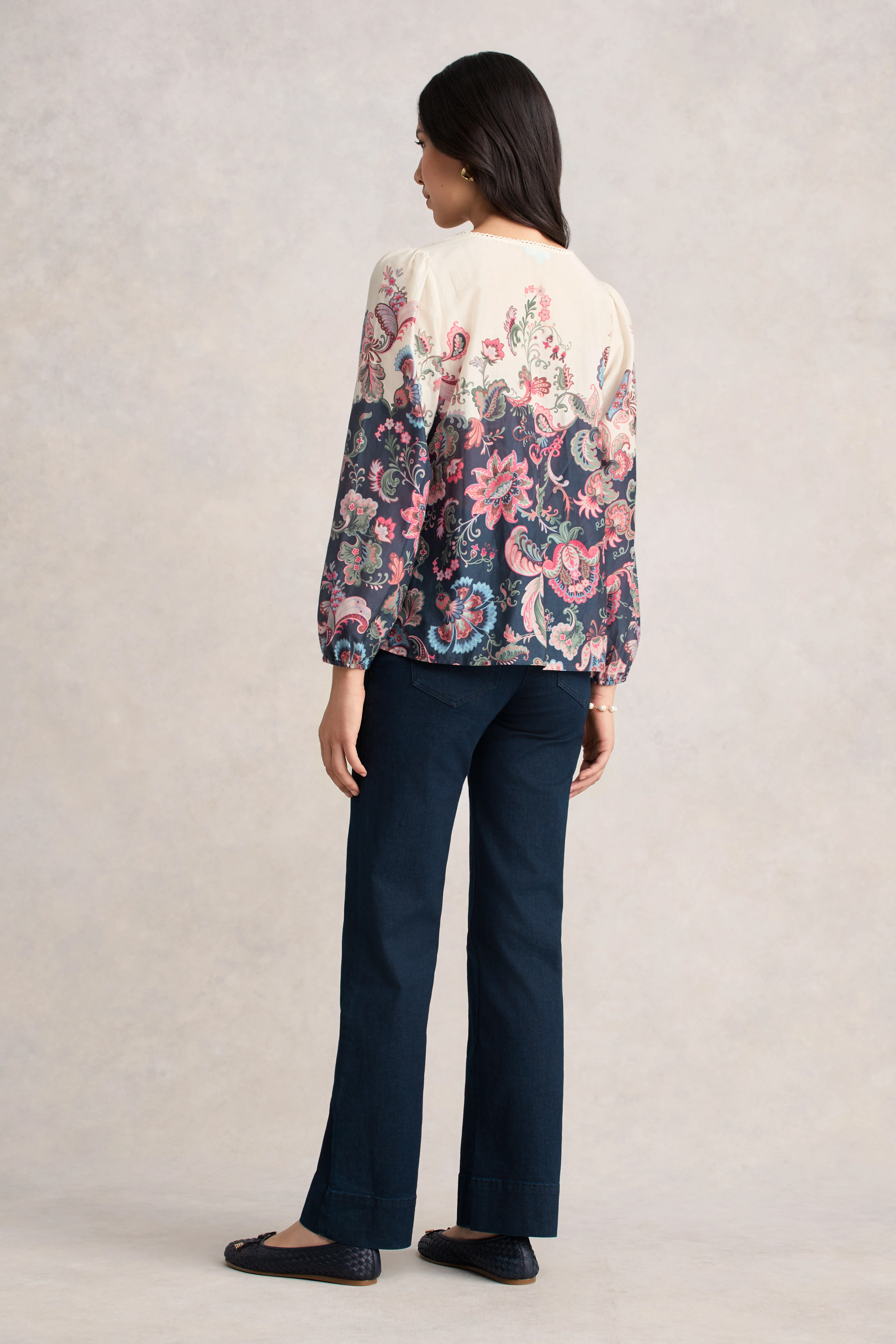 Placement Print Blouse - Tapestry Print - Image 4