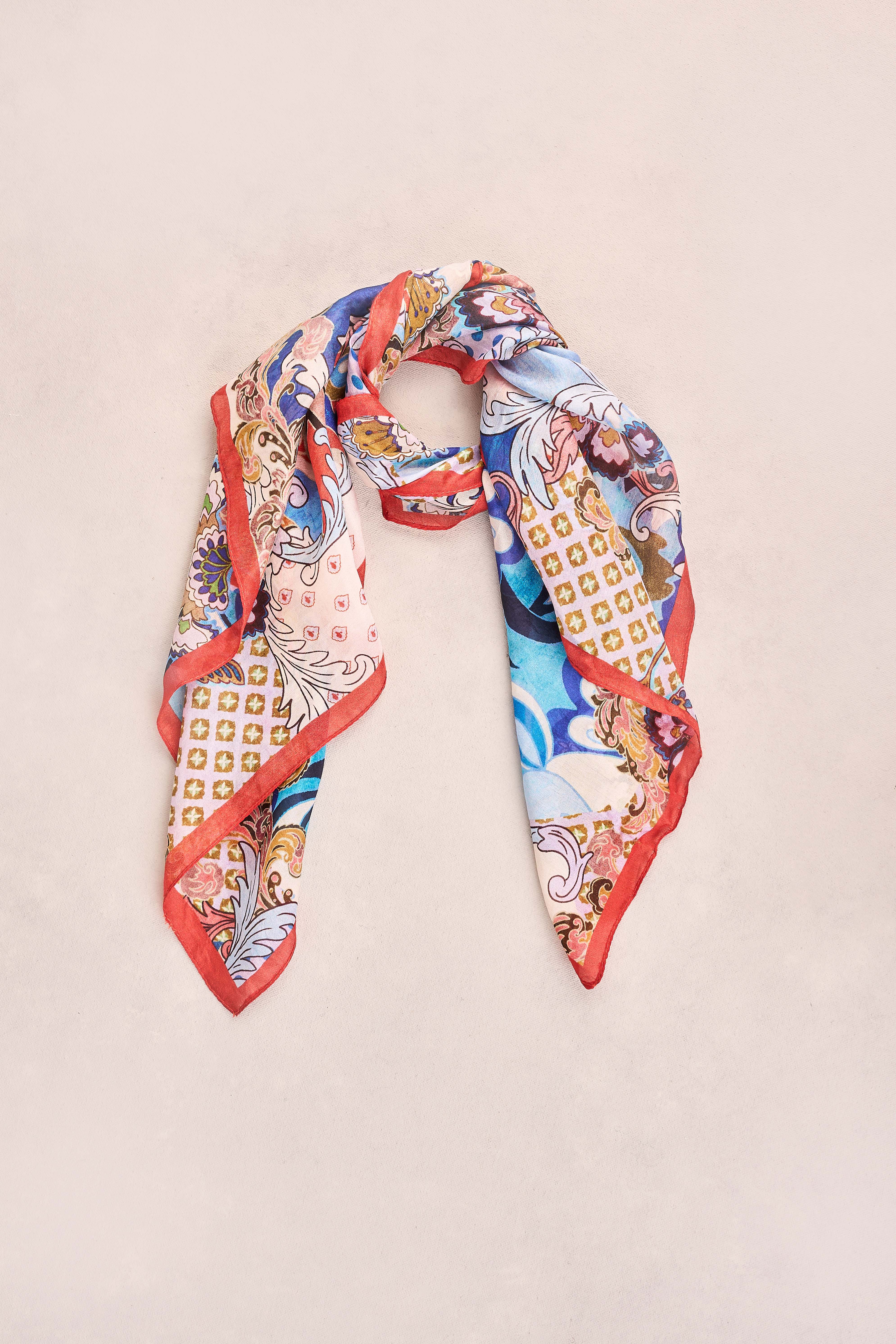 Rococo Reverie Silk Scarf – Multicolour - Image 3