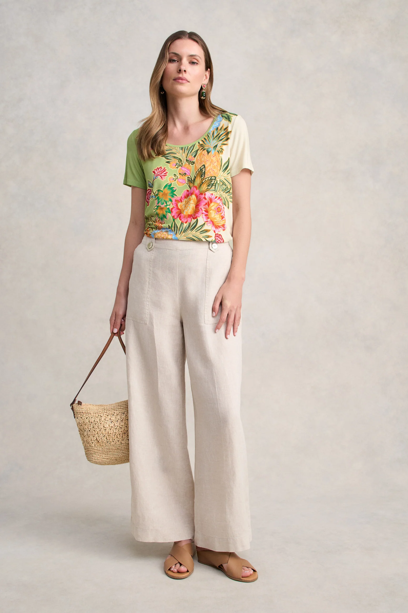 Printed T-Shirt - Tropical Placement - Image 2