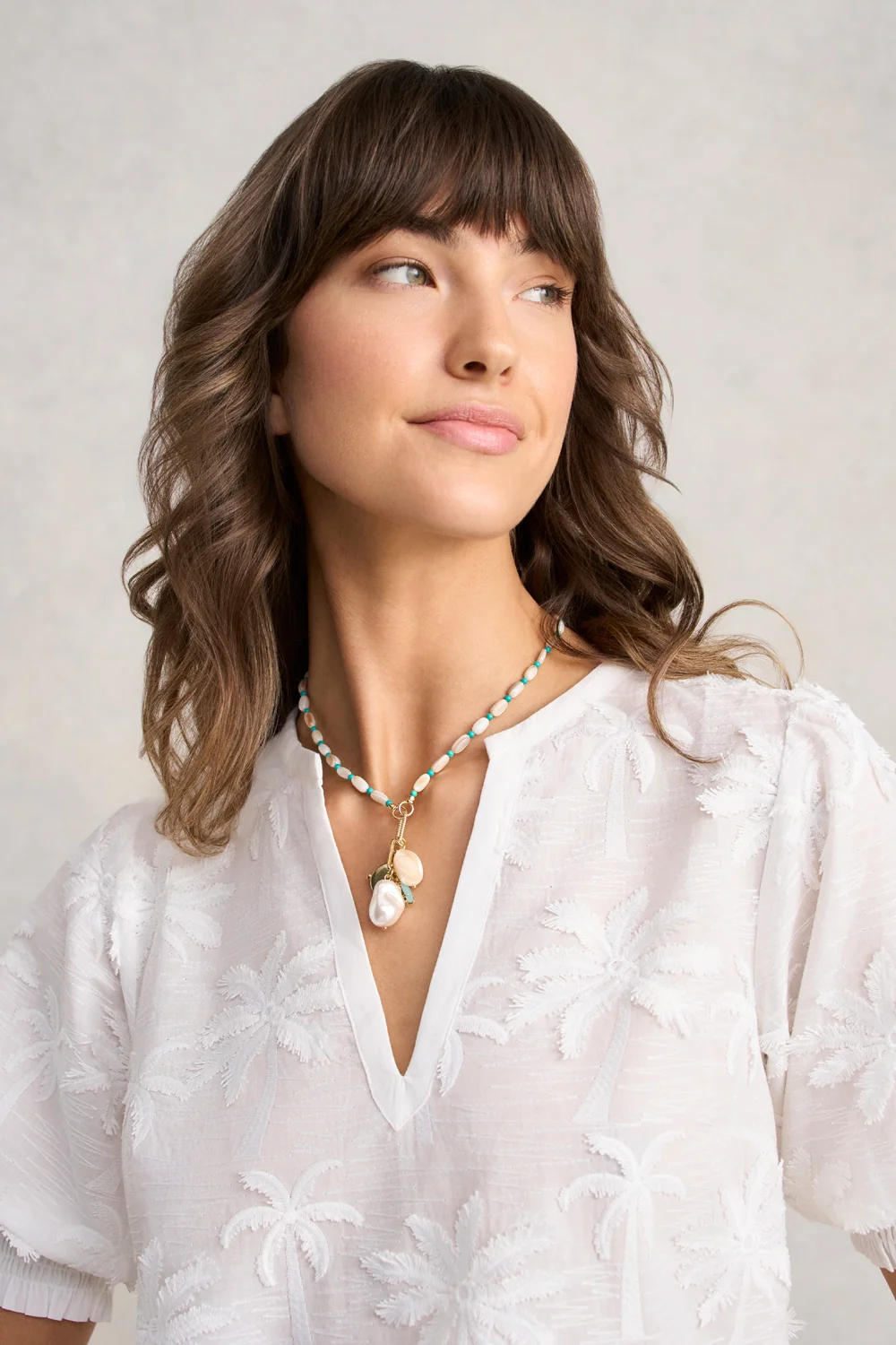Shell Bead Necklace - Multicolour - Image 2