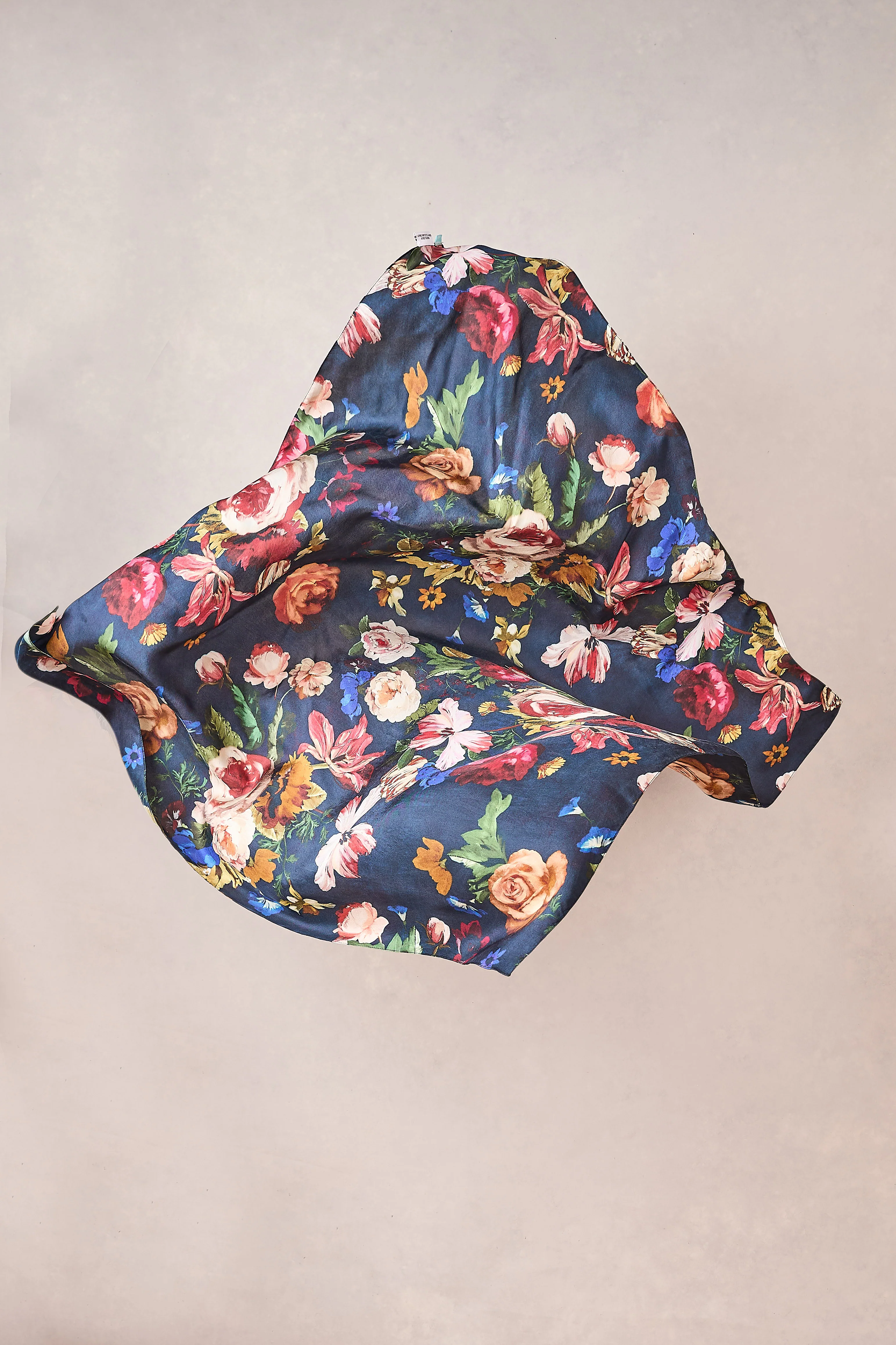 Silk Botanical Floral Scarf - Multicolour - Image 3