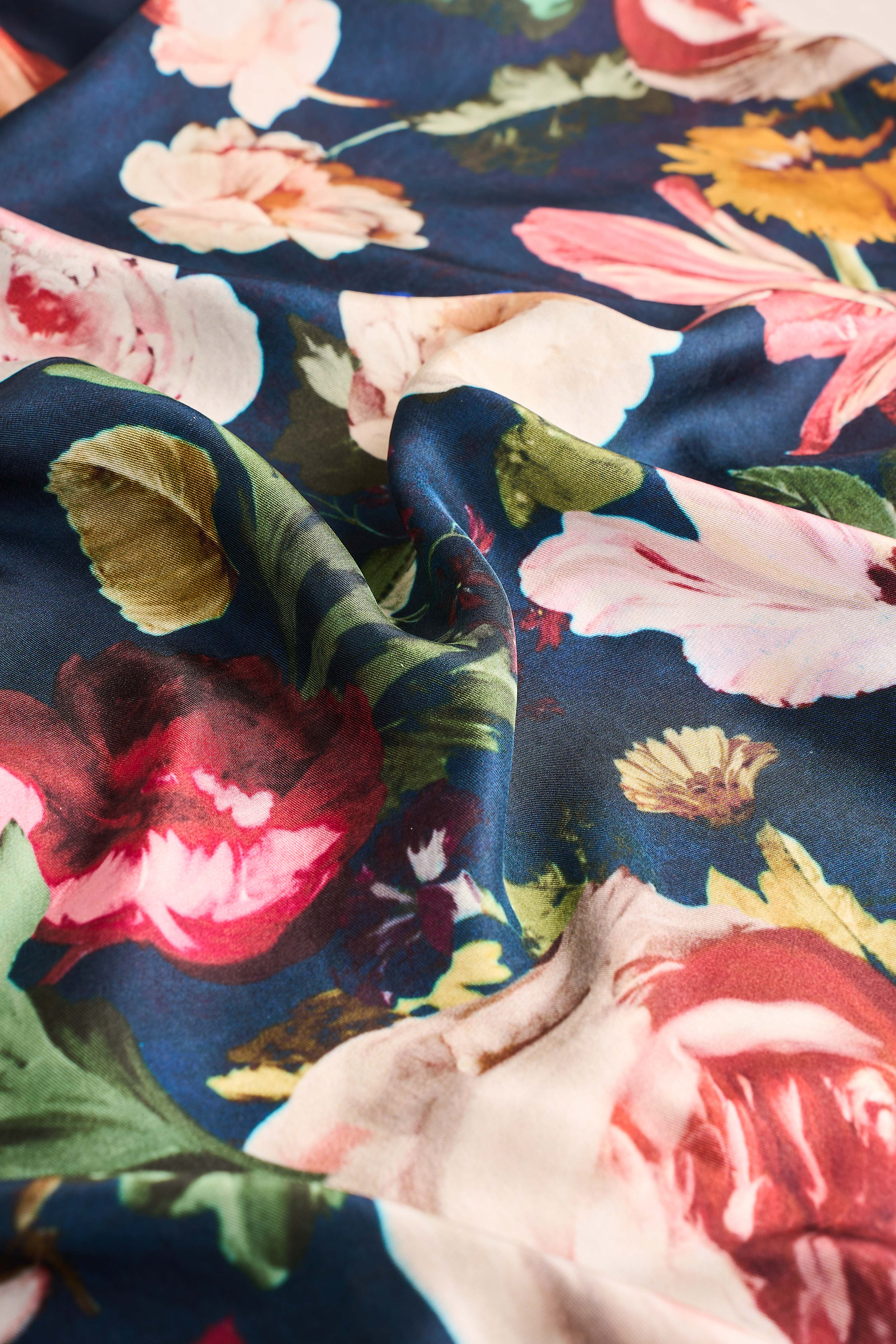 Silk Botanical Floral Scarf - Multicolour - Image 5