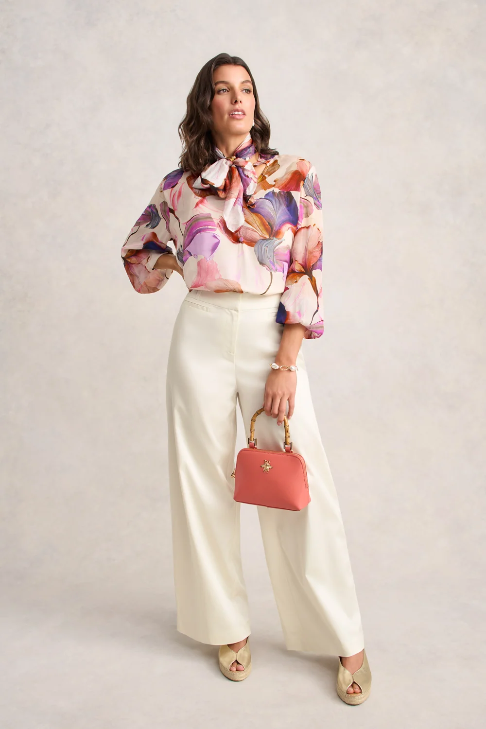 Georgette Floral Blouse – Impasto Floral Print - Image 3