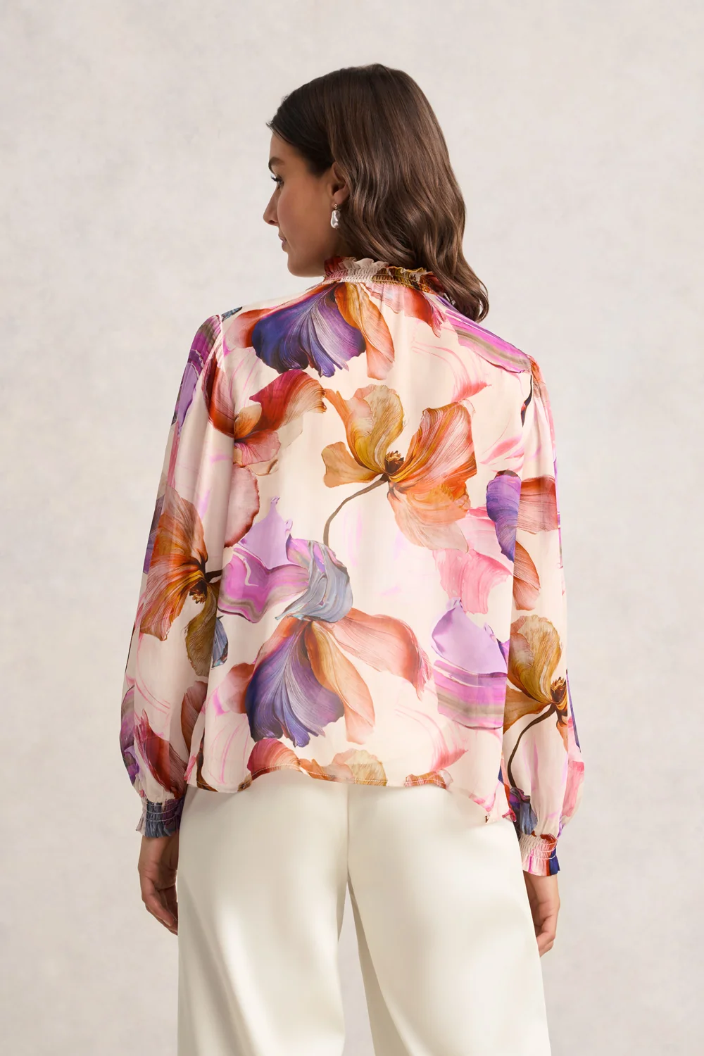 Georgette Floral Blouse – Impasto Floral Print - Image 5