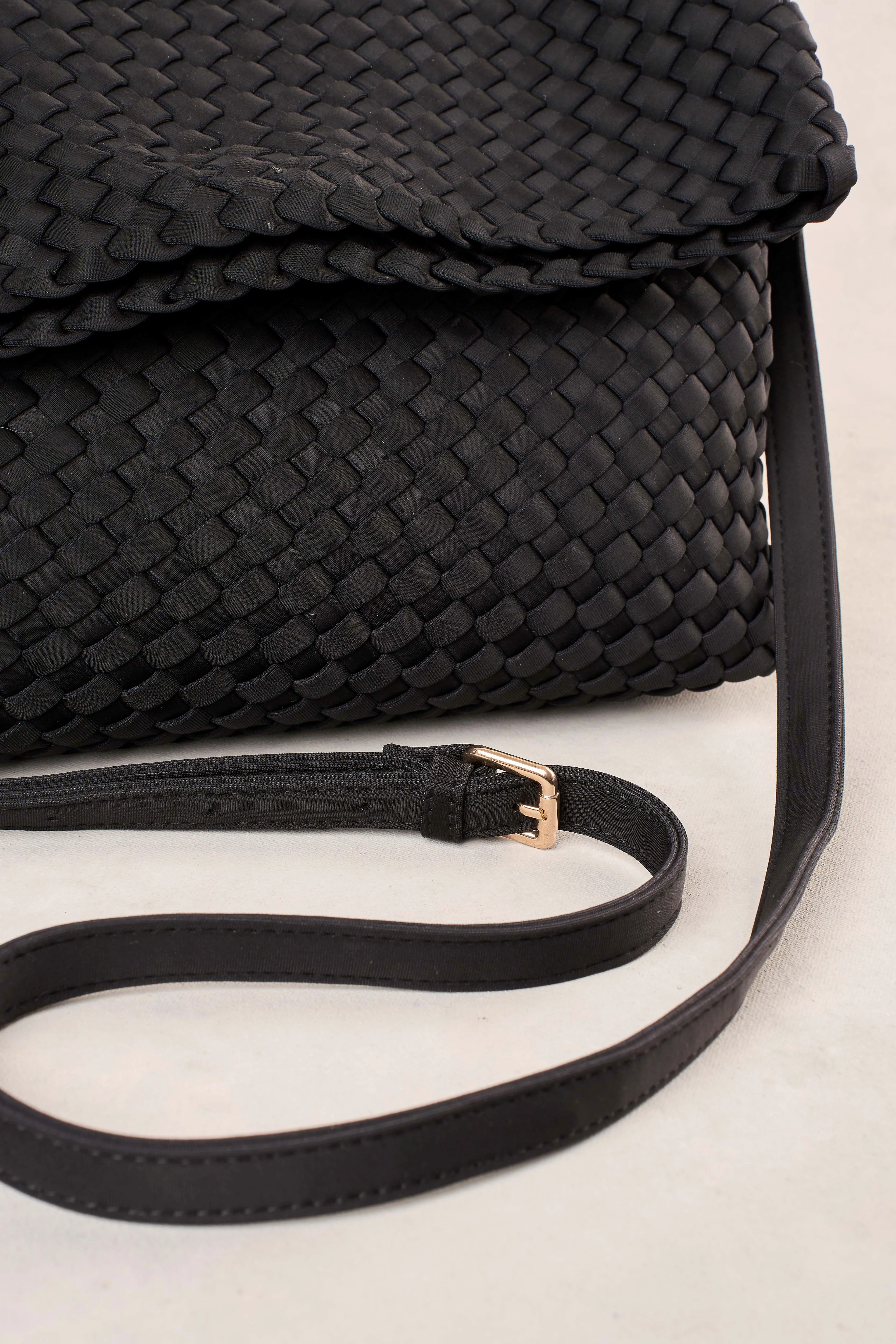 Soft Woven Clutch - Black - Image 4