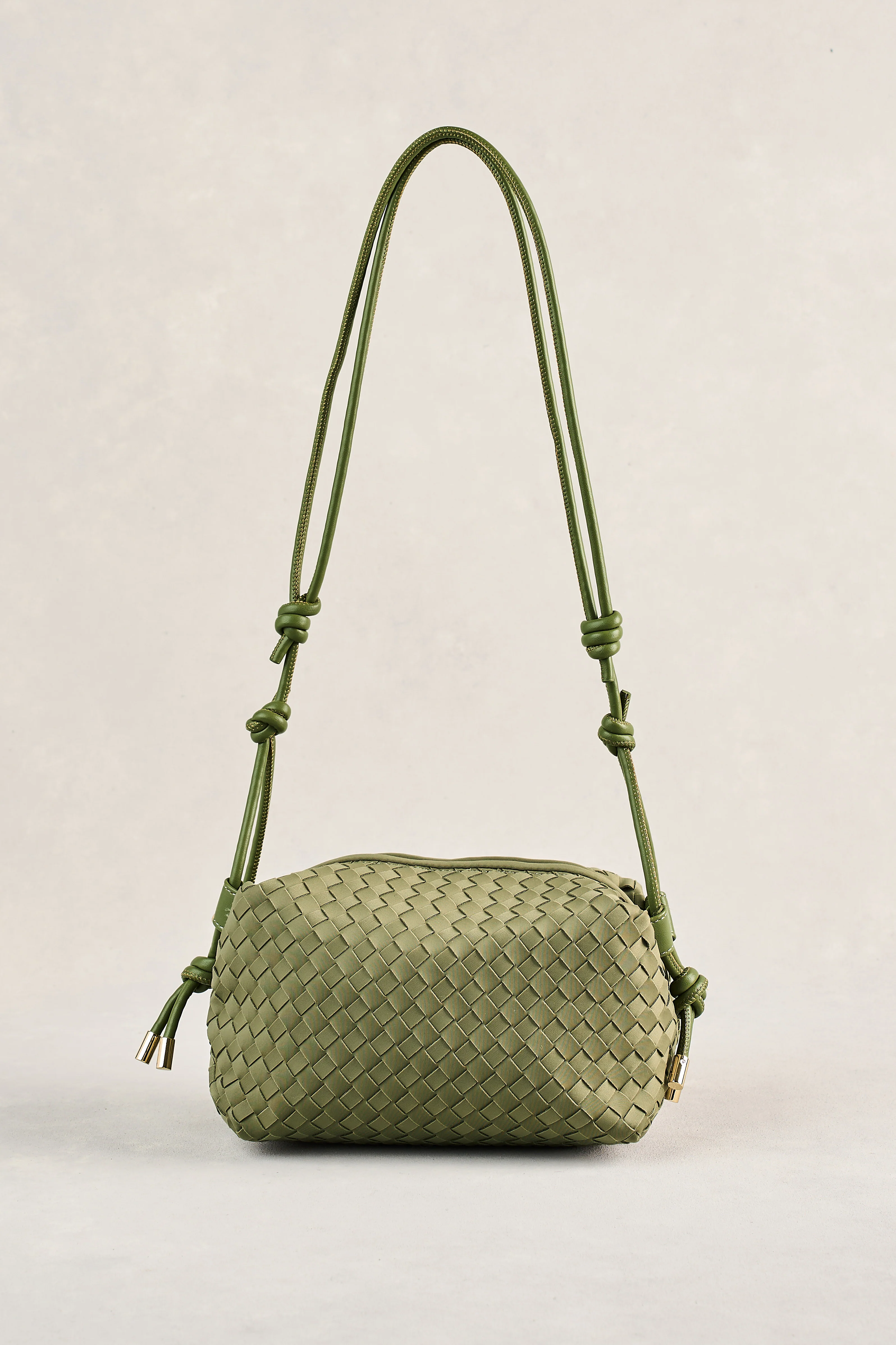Soft Woven Crossbody - Khaki - Image 2