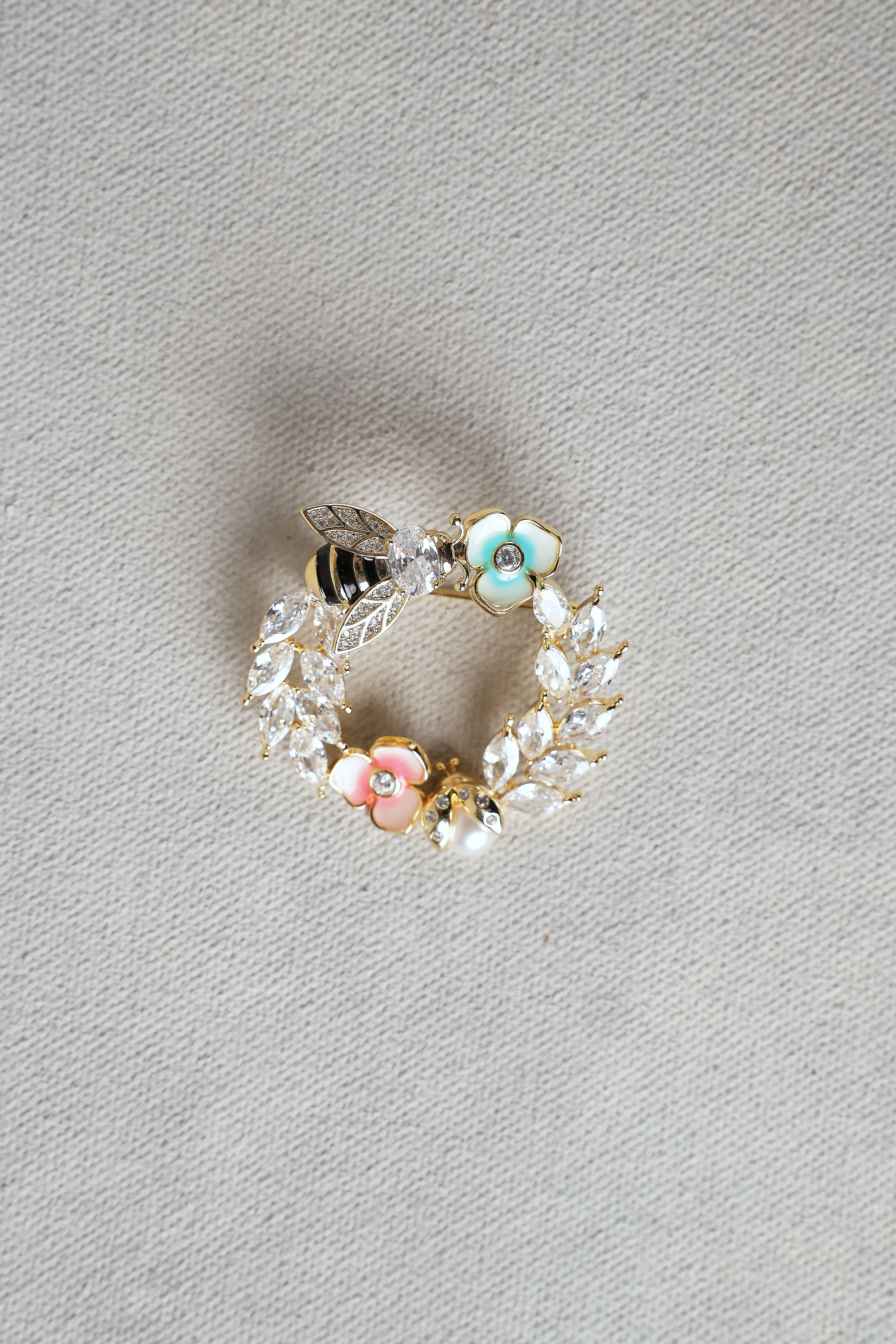 Spring Floral Brooch – Gold - Image 2