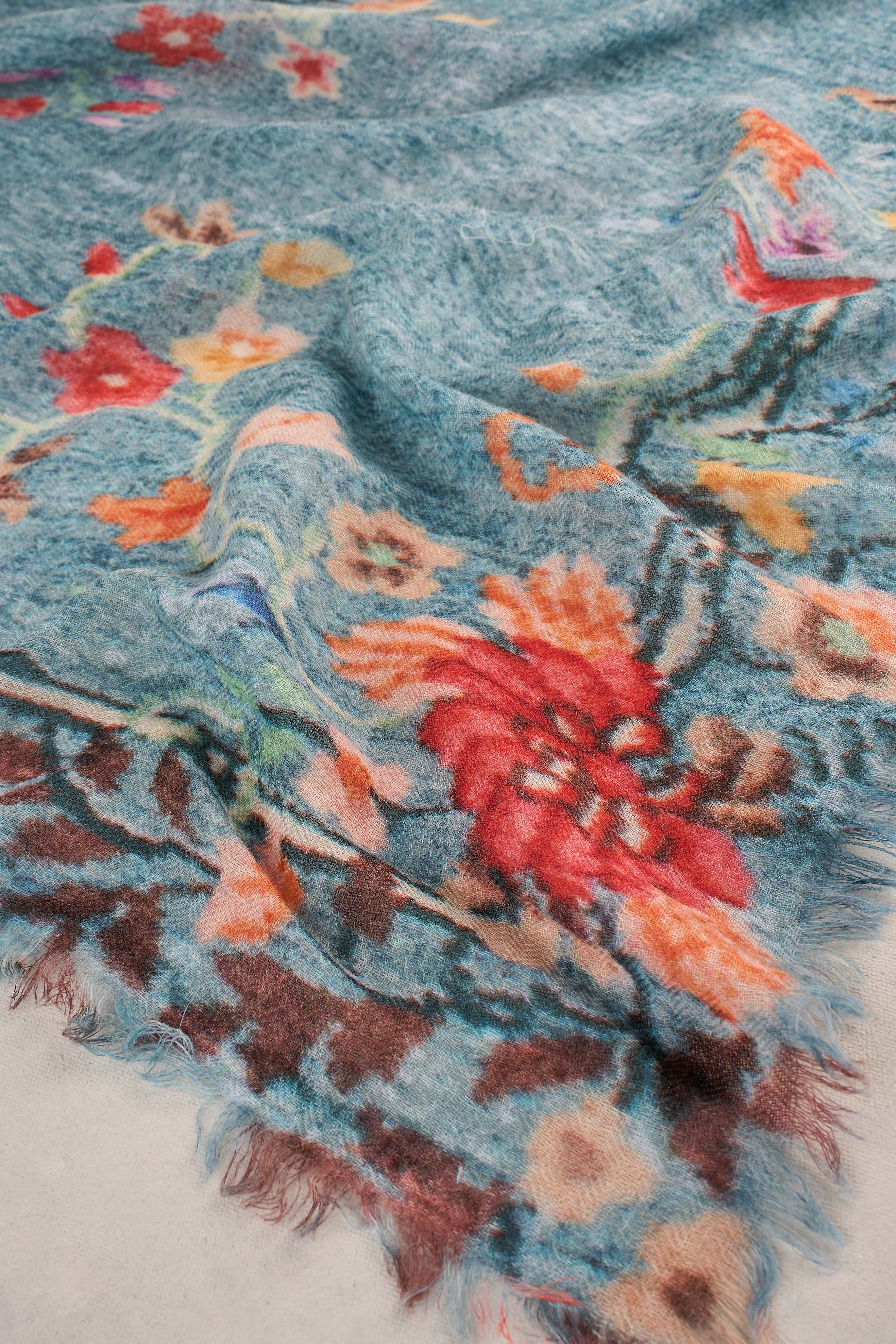 Square Wool Scarf - Multicolour - Image 5