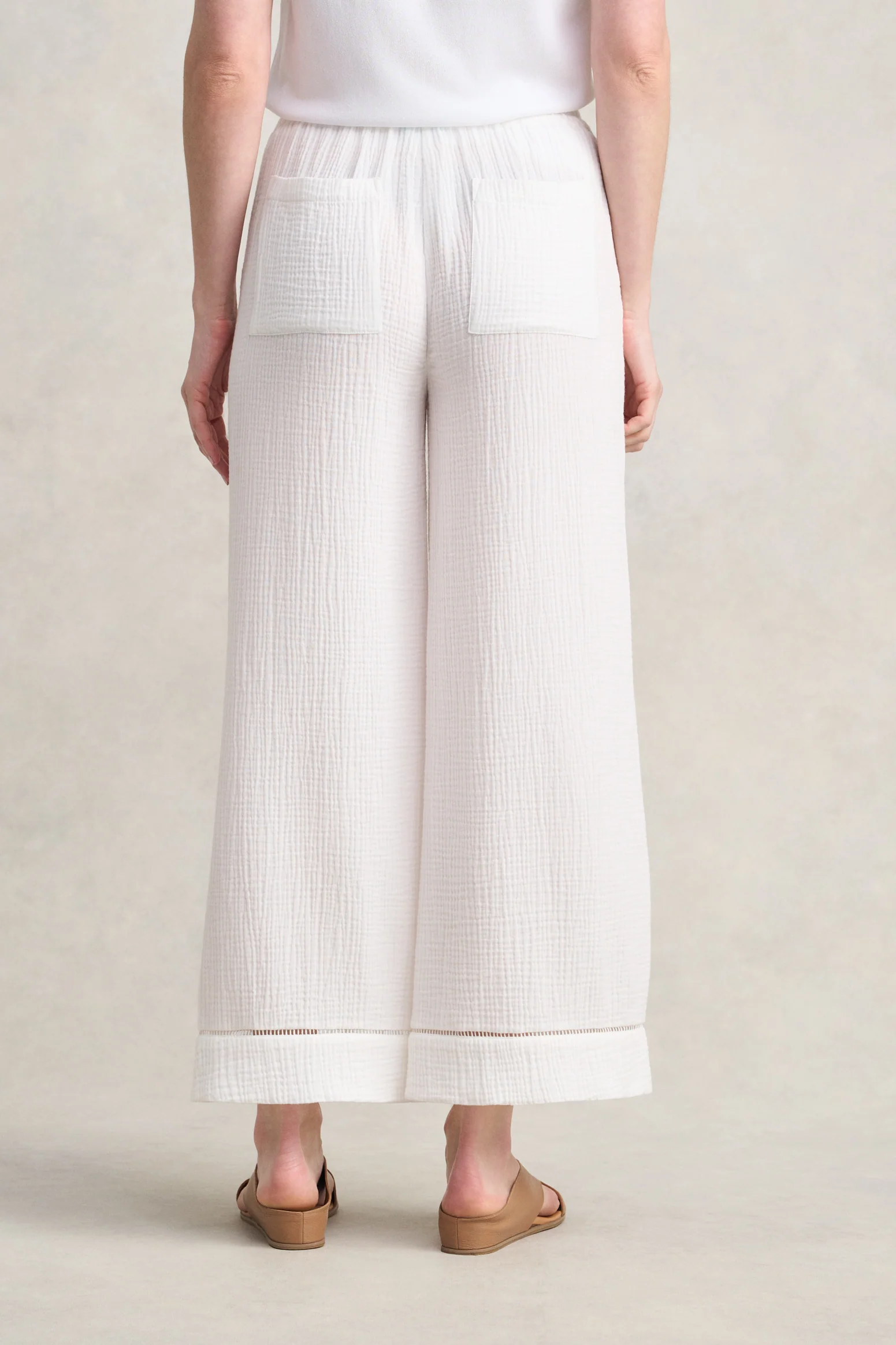 Cheesecloth Resort Pant - White - Image 5