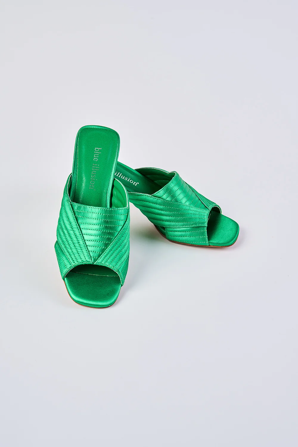 Stella Satin Mule - Vibrant Green - Image 2