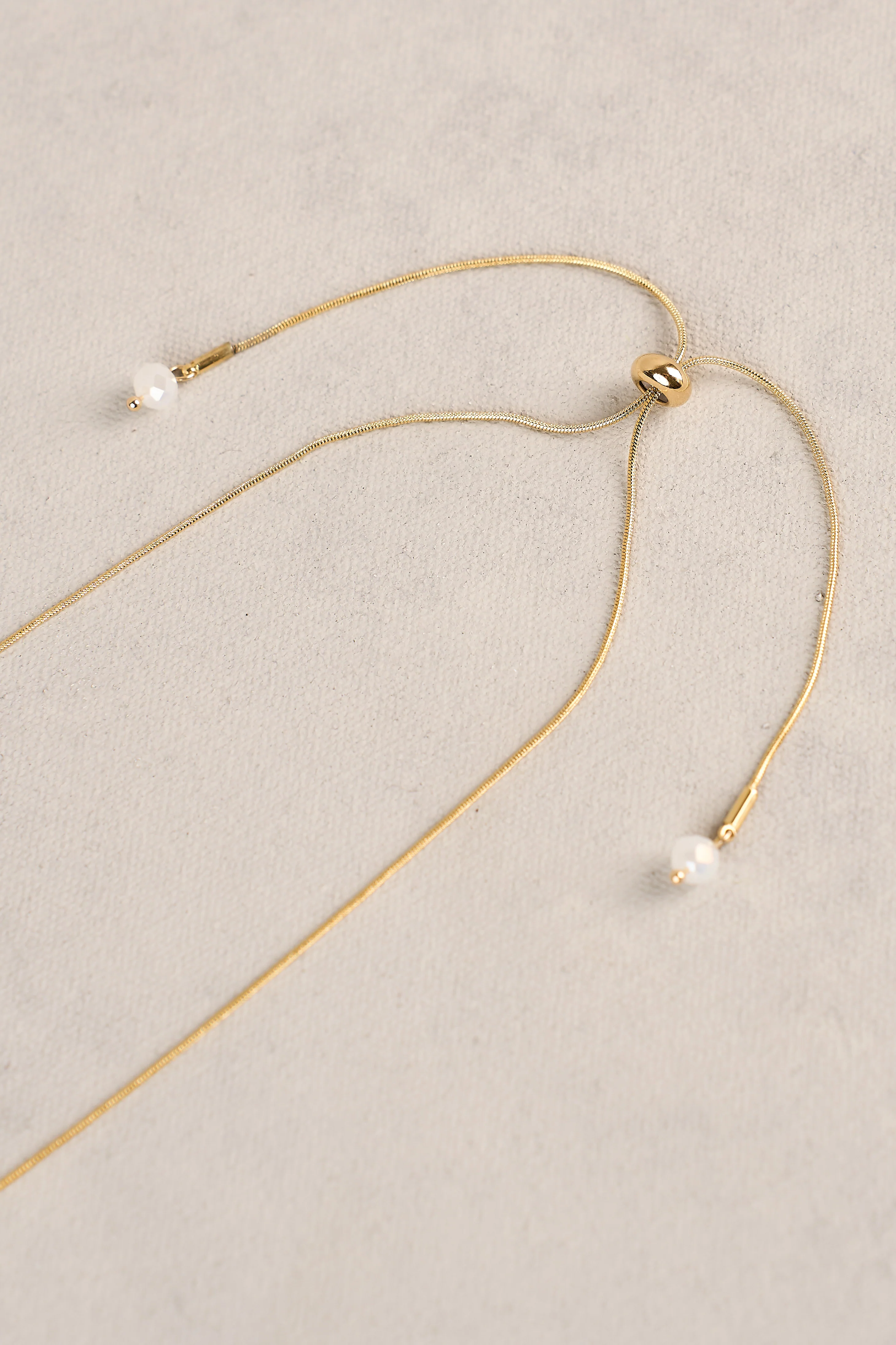 Stone Pendant Necklace - Light Pink - Image 4
