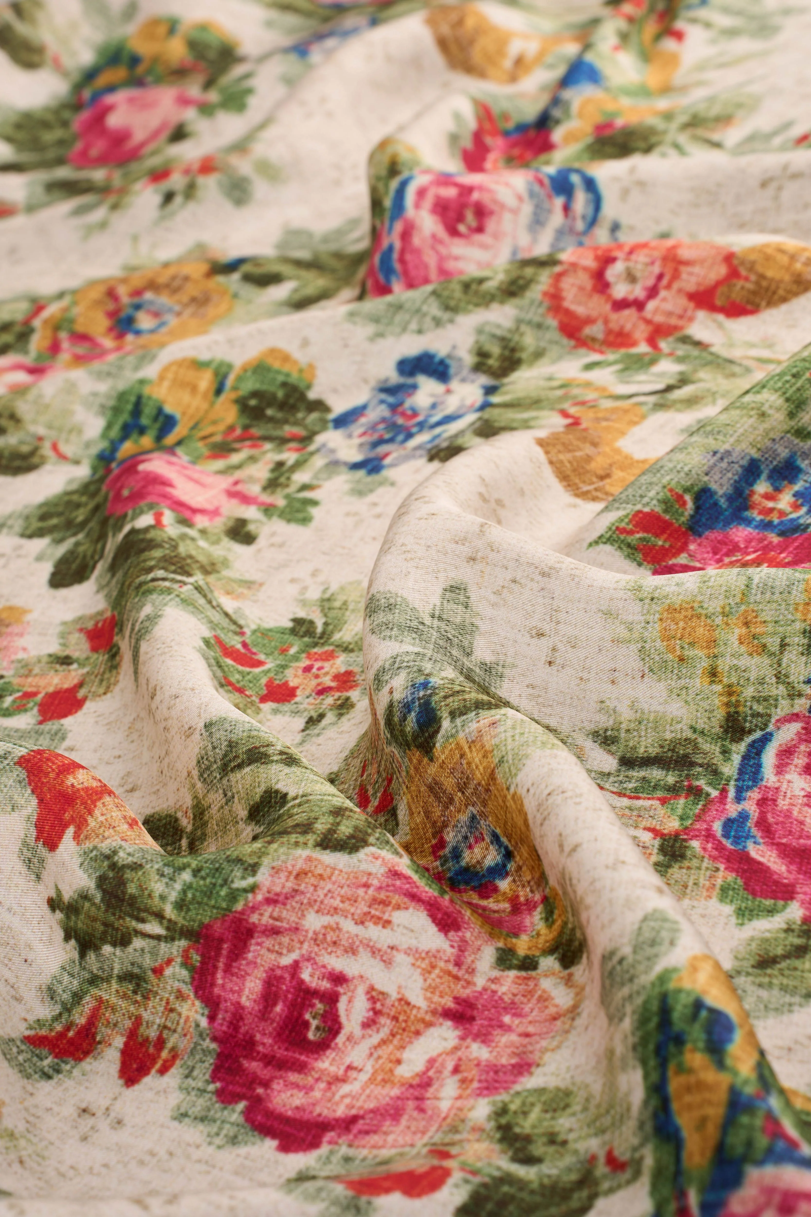 Tapestry Print Silk Scarf - Multicolour - Image 5