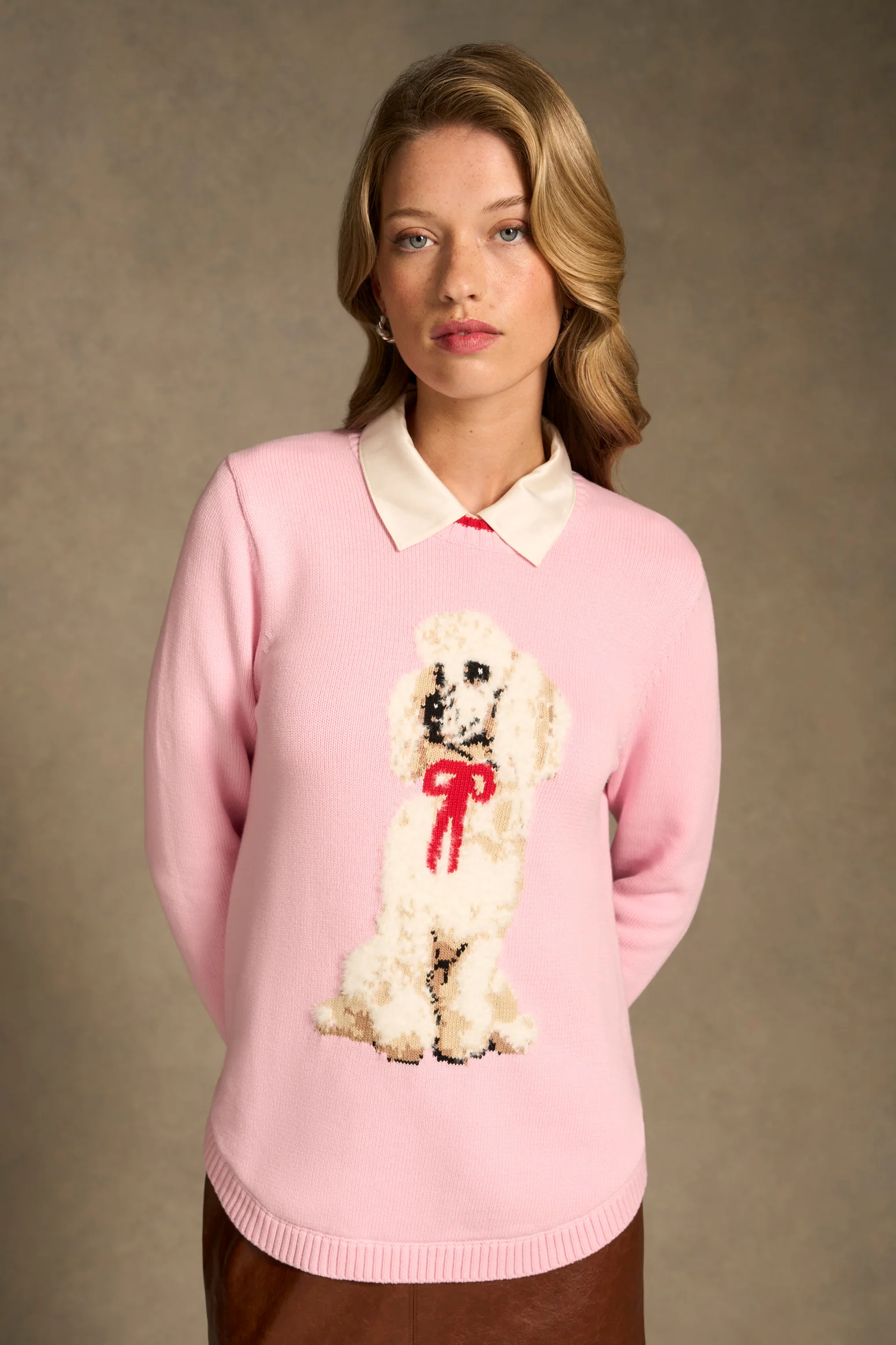Knitted Poodle Jumper - Chienne Print - Image 3