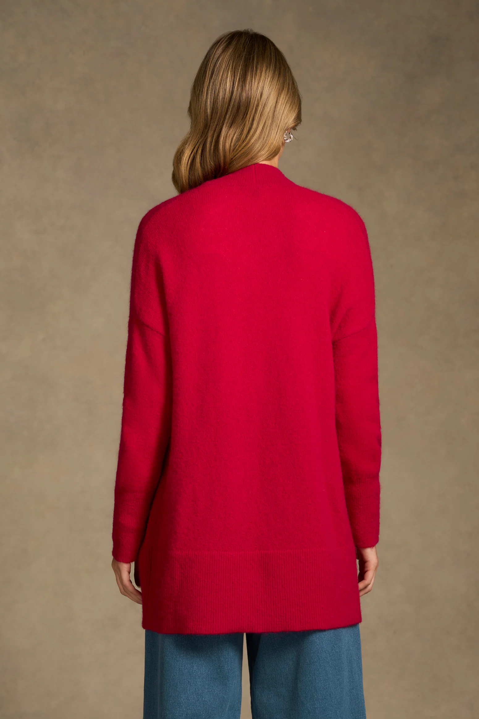 Mohair Blend Cardigan - Rouge - Image 4