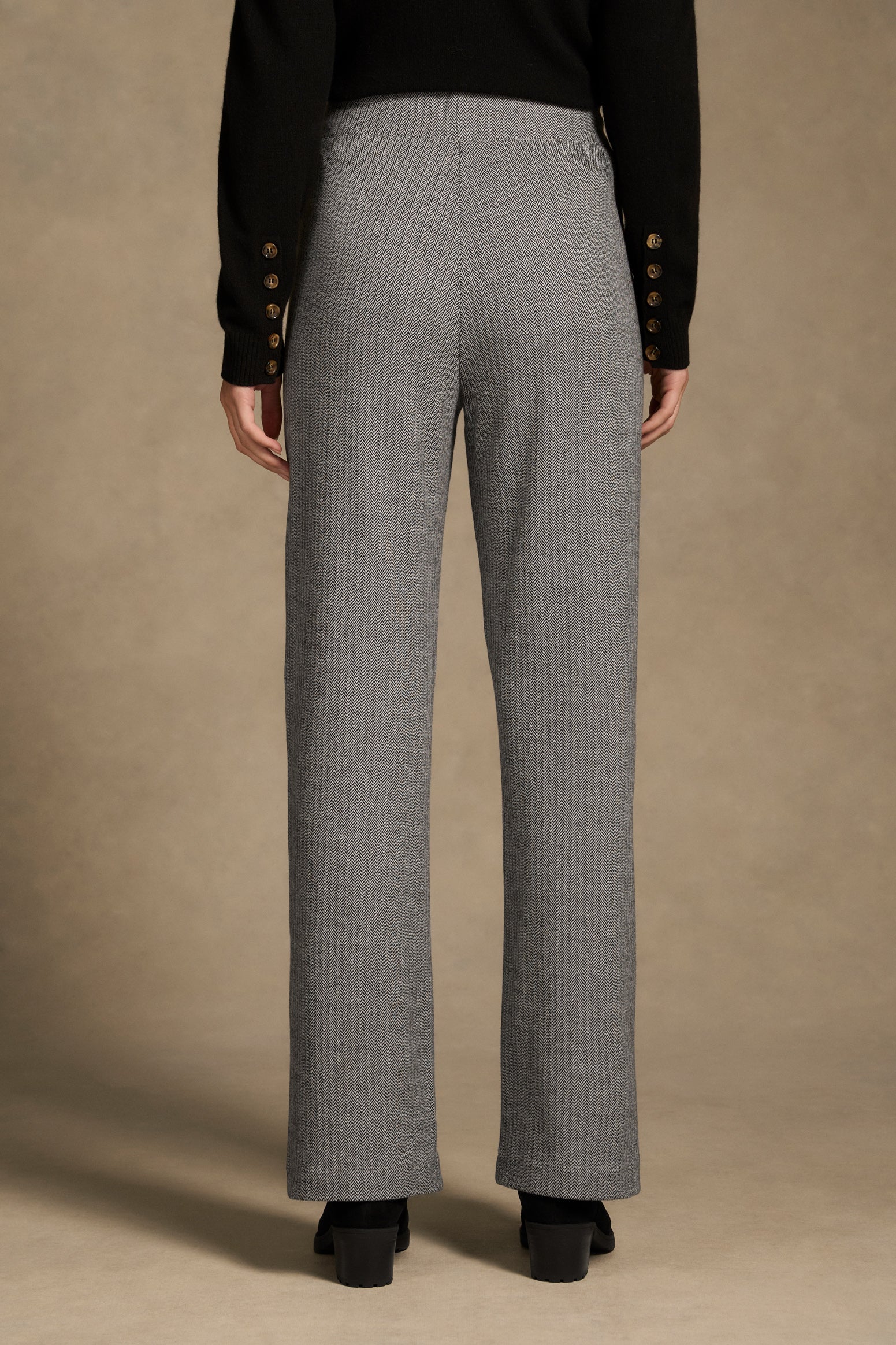 Straight Leg Leisure Pant - Classic Herringbone - Image 4