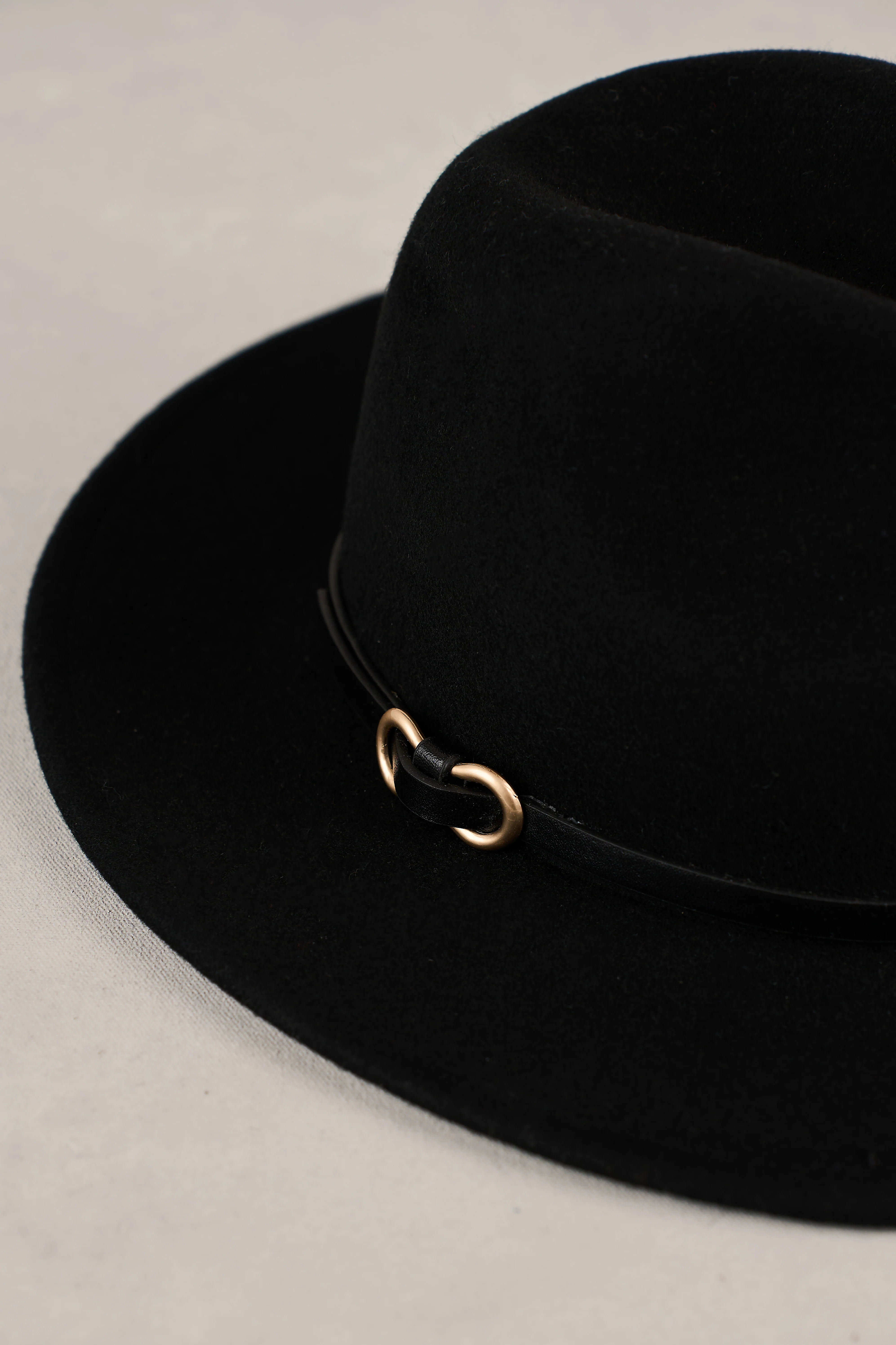 Wool Felt Fedora - Black - Image 3