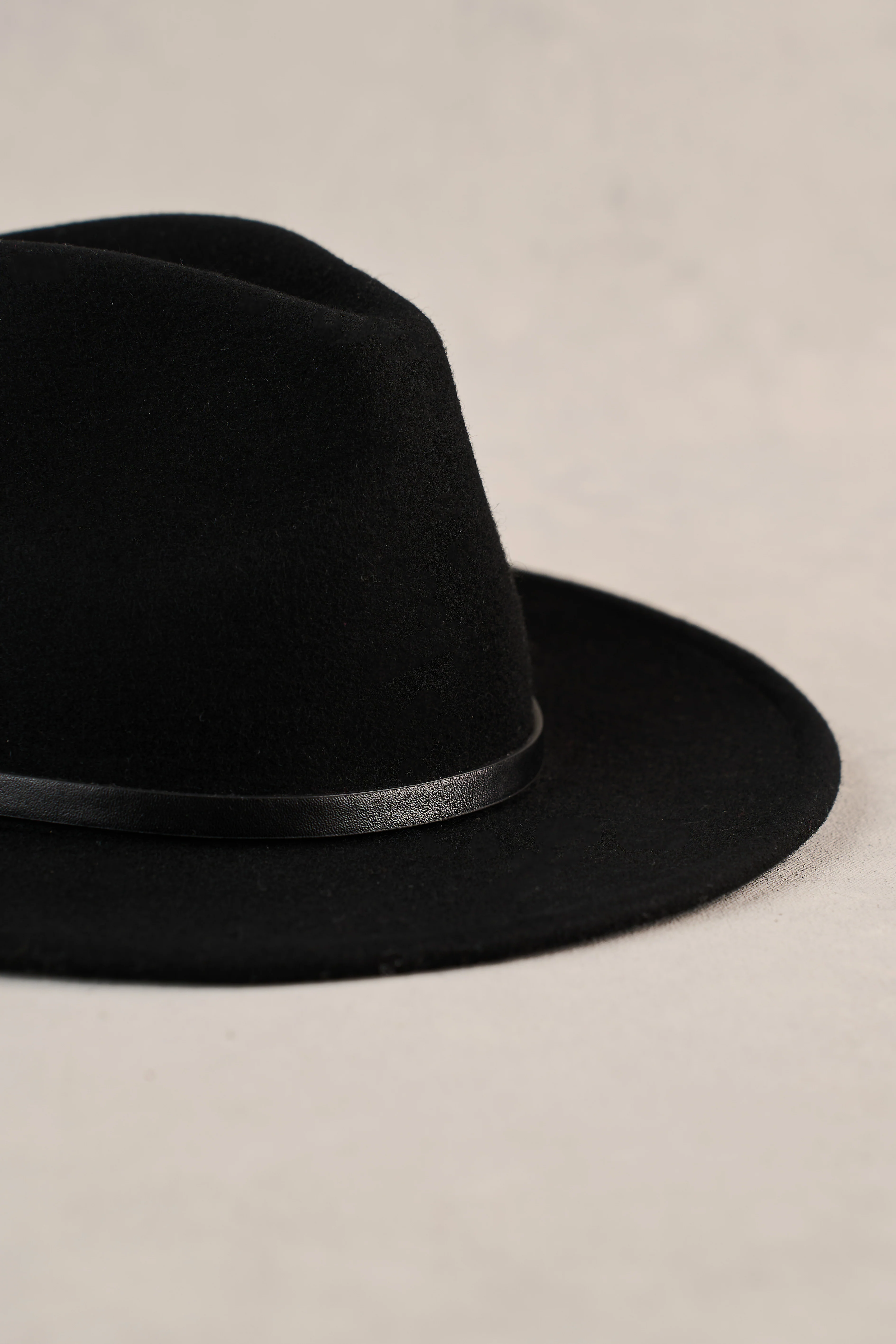 Wool Felt Fedora - Black - Image 4