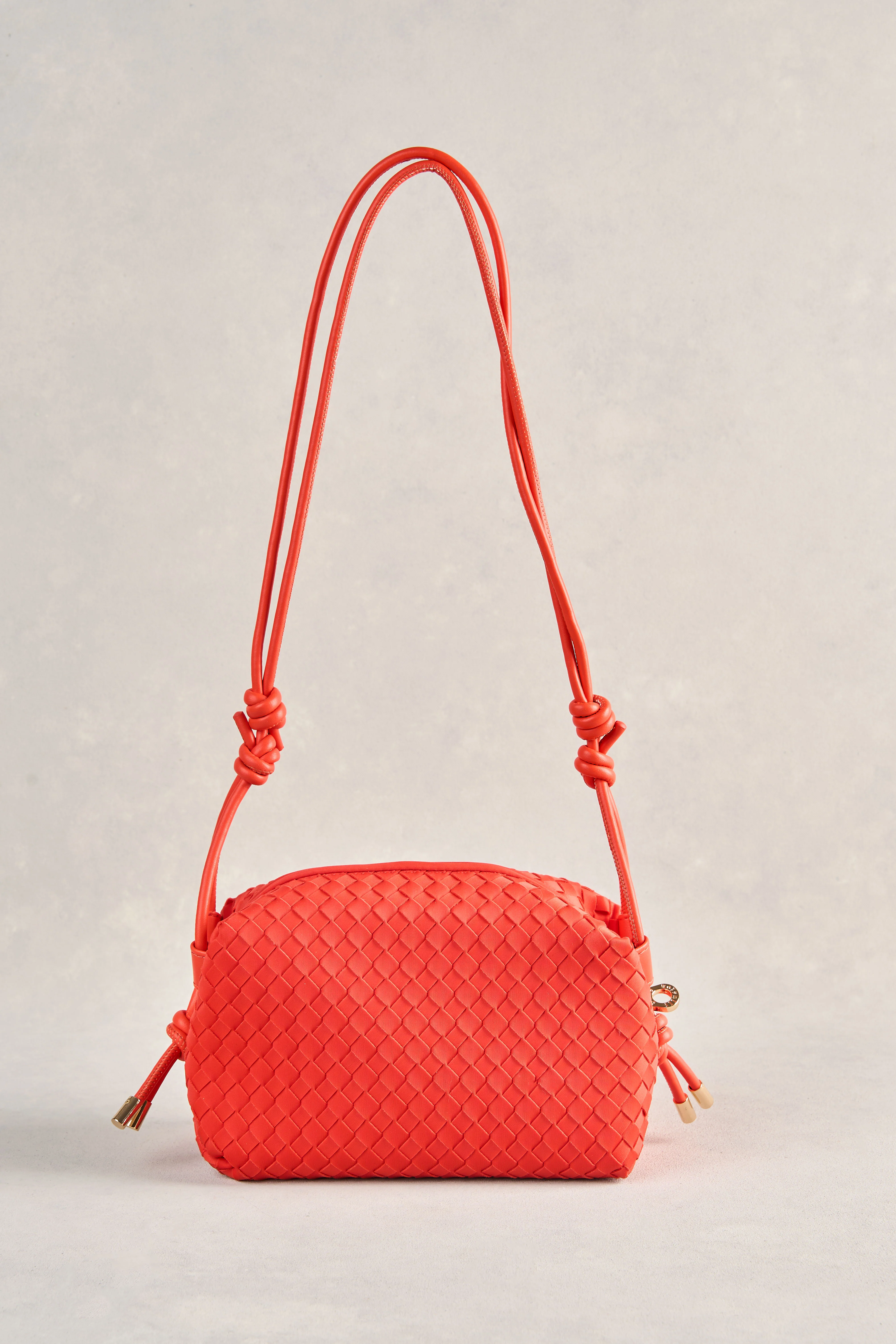 Woven Crossbody Bag - Vermillion Red - Image 5