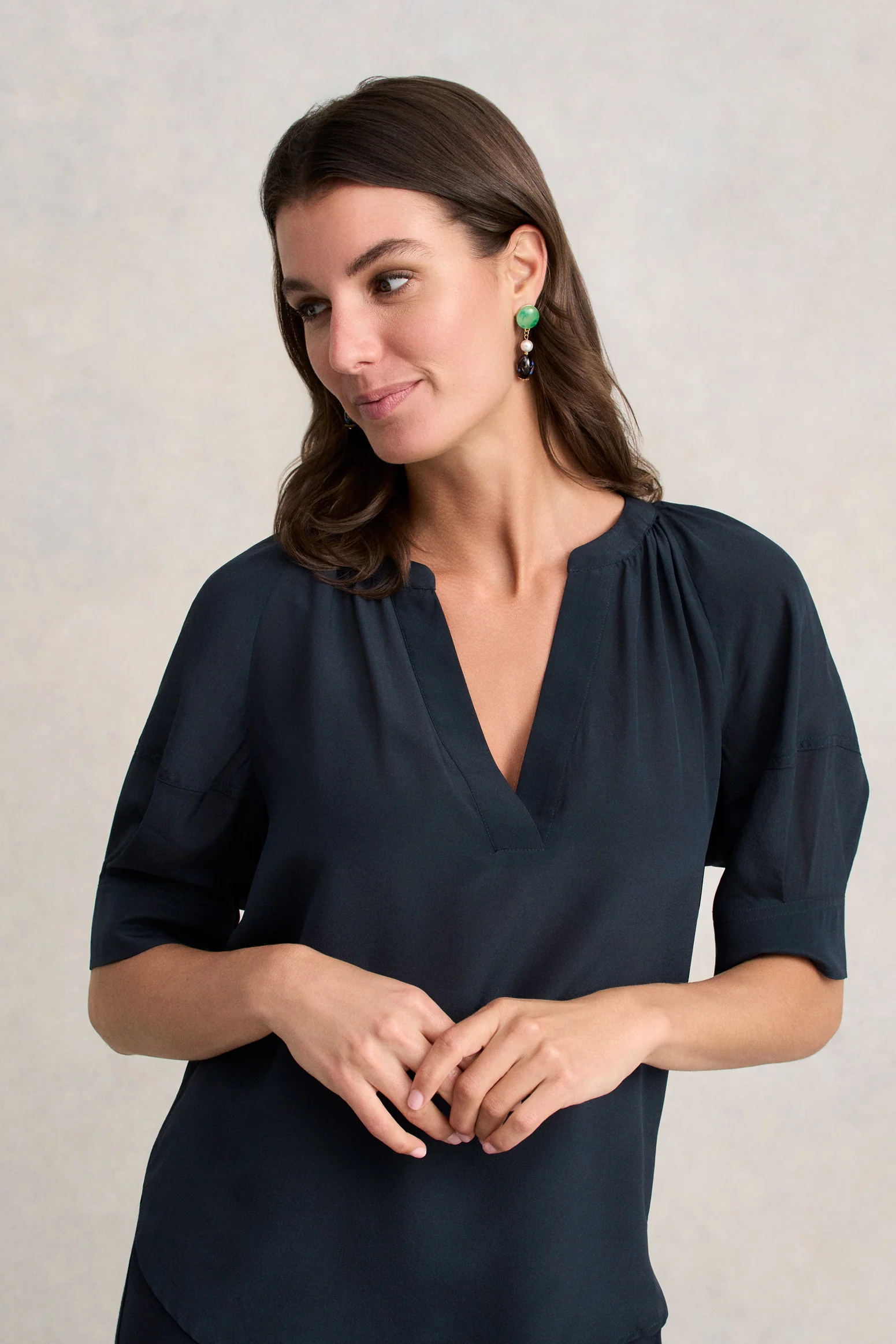 Silk Blouse - Ink - Image 4