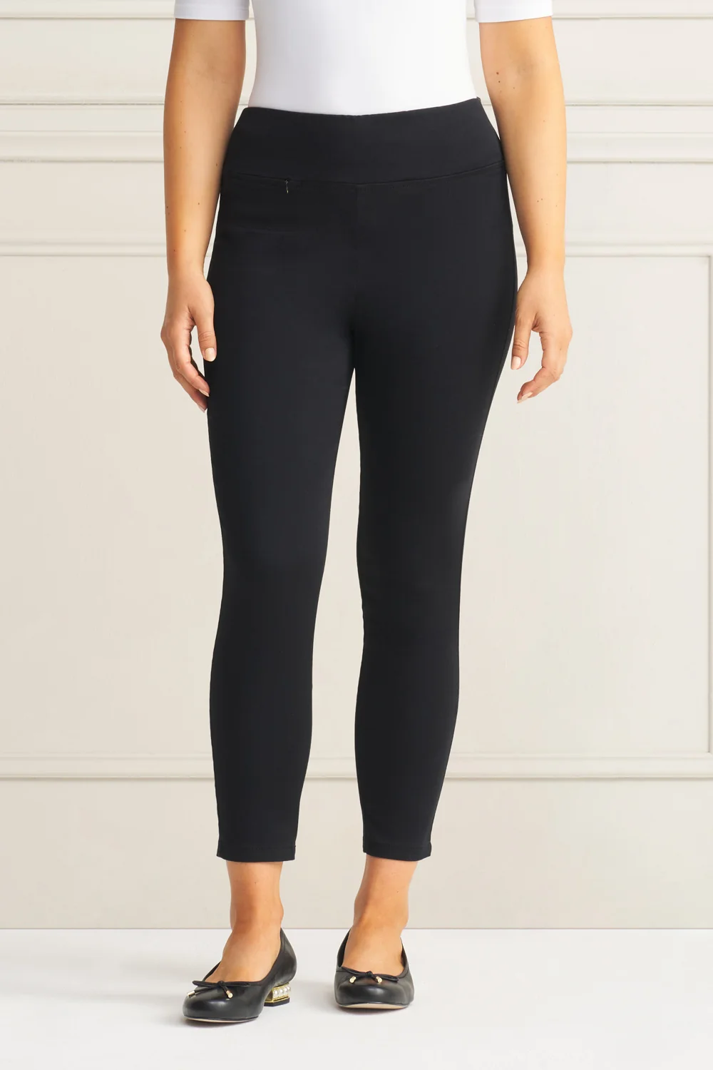 Zip Detail 7/8th Pant - Black Noir - Image 2