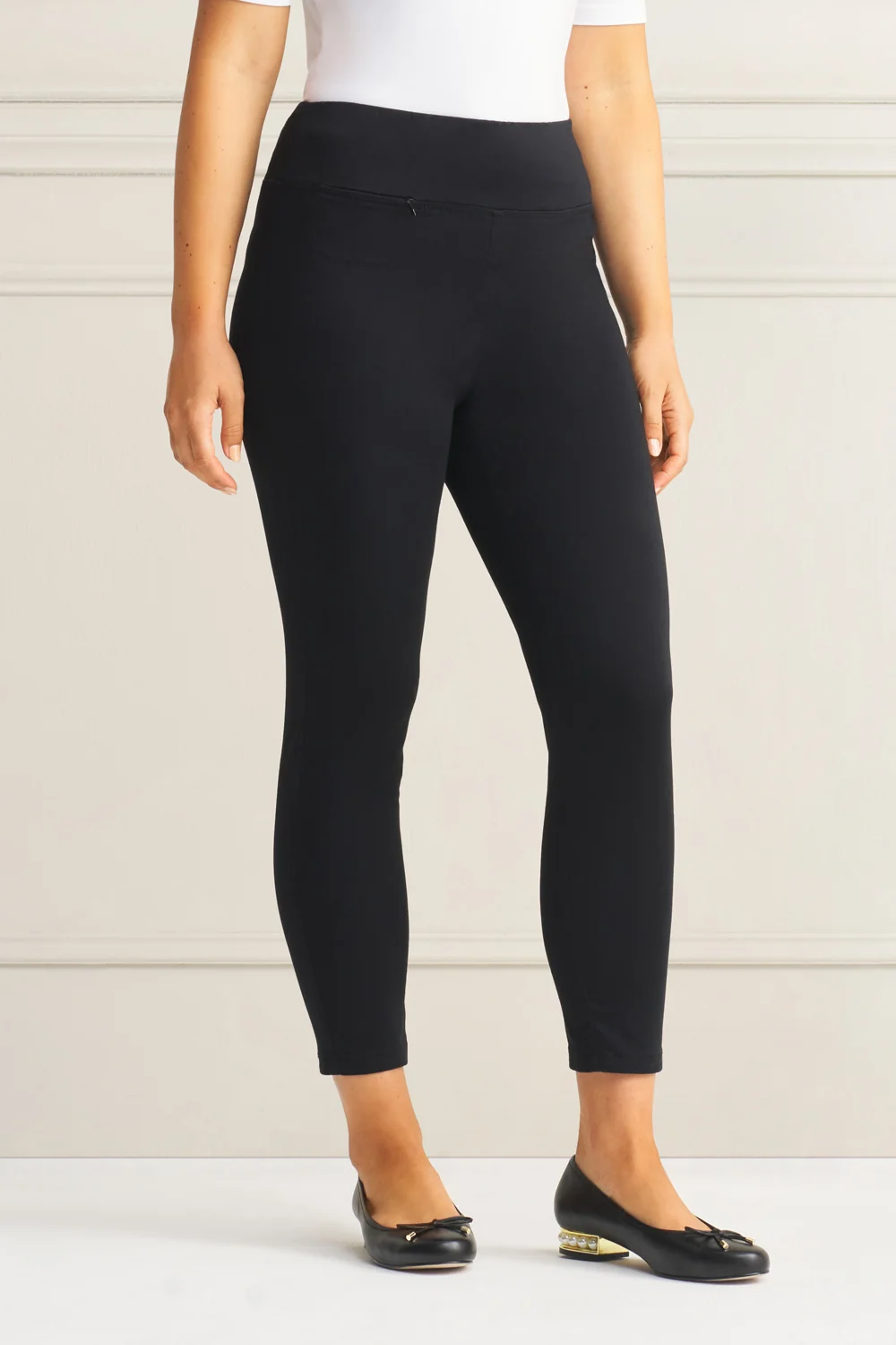 Zip Detail 7/8th Pant - Black Noir - Image 4
